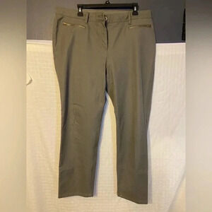 Chicos So Slimming Ankle Cropped Pants Army Green Women's Size 3 (US 16) Xl